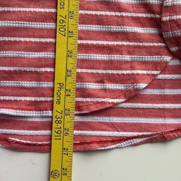 Chico's Xenergy Striped 3/4 Sleeve Shirt Red White Size 8/10 - Picture 9 of 10